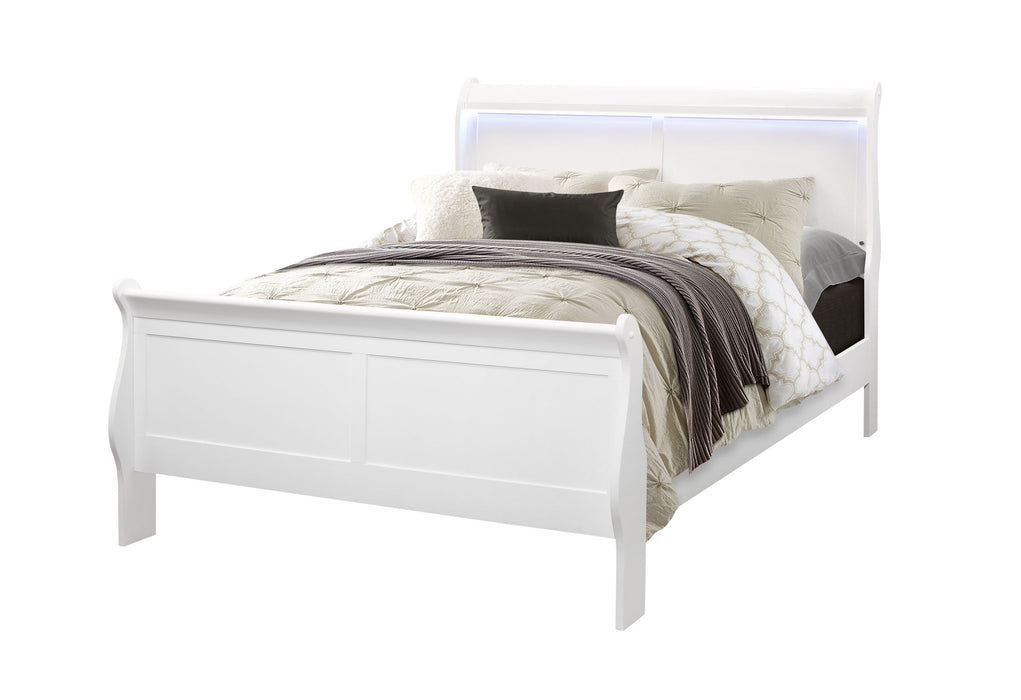 Charlie - Full Bed Group With LED - White