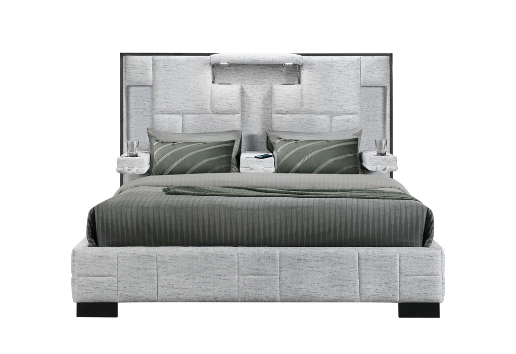 Oscar - King Bed Fabric - Gray