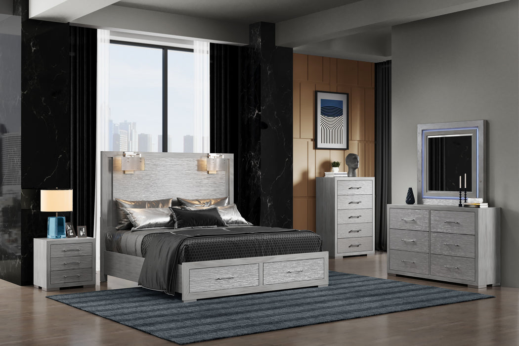 Tiffany - King Bed Group - Silver