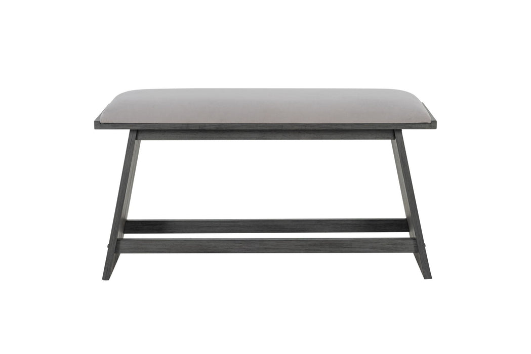 D8192 - Triangle Bar Table, Four Bar Stools & Bench - Light Gray