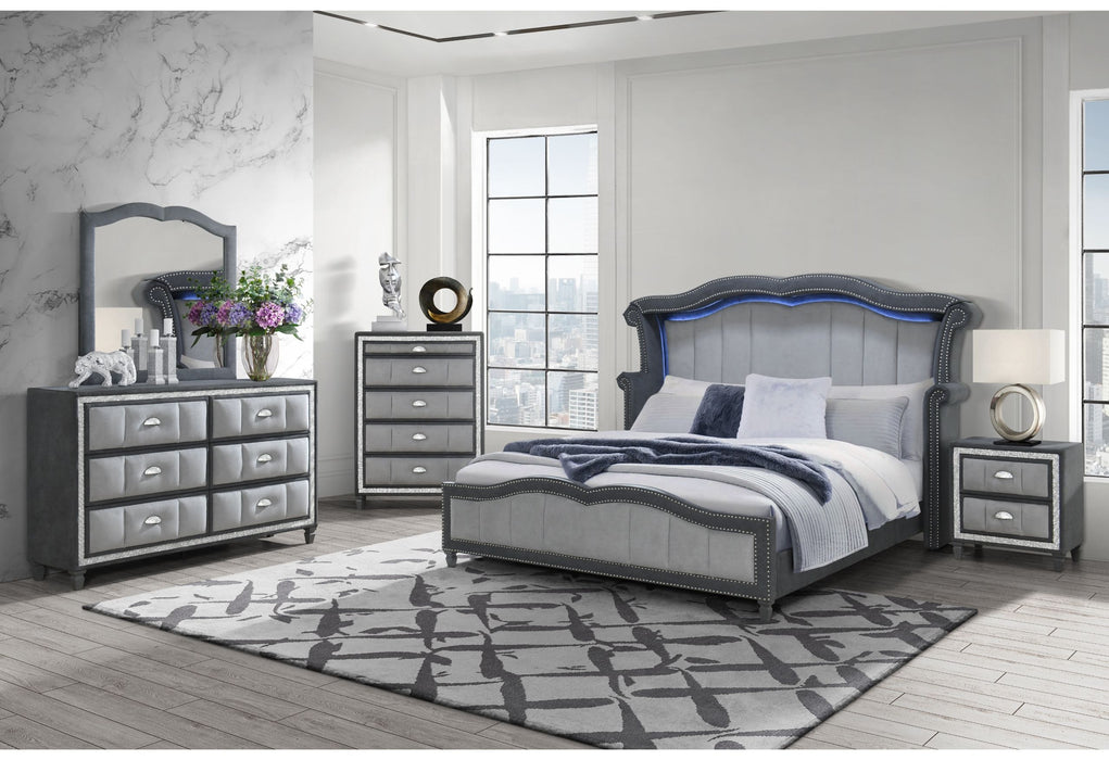 Vanna - King Bed Group - Dark Gray