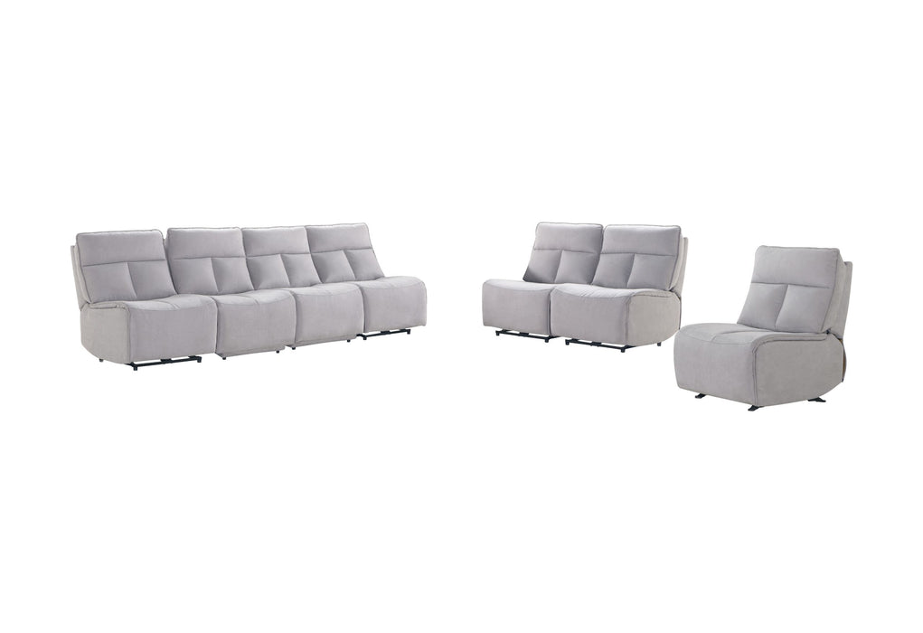 U8088 - Sofa / Loveseat With Armless Glider 2 - Gray