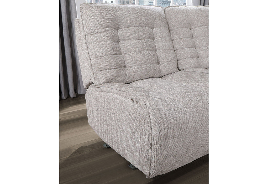 U6066 - Build It Your Way Sectional With Armless Glider - Cream