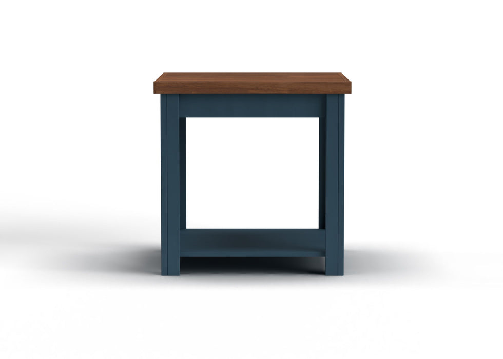 Nantucket - End Table - Blue Denim / Whiskey