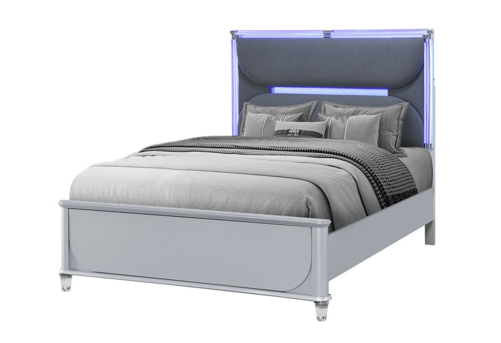 Lando - Queen Bed Group - Silver