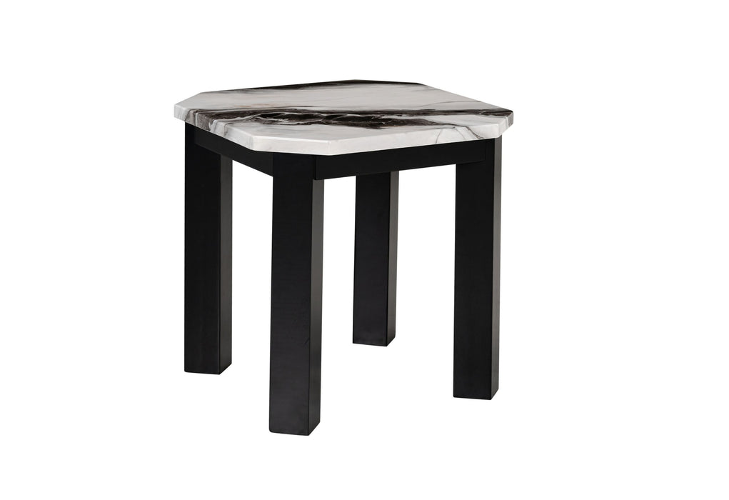 T06 - End Table - Black / White