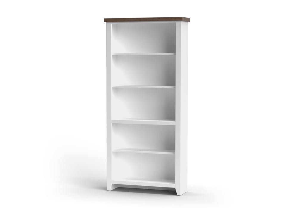 Hampton - 5-Shelf Bookcase - Jasmine Whitewash / Barnwood