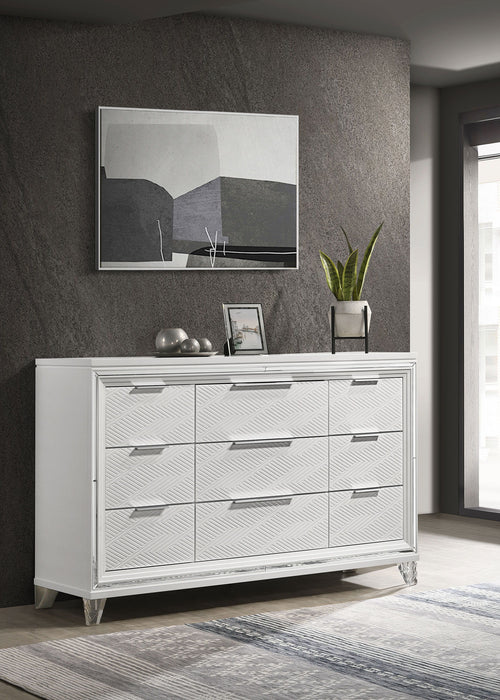 Marmore - 9-Drawer Dresser Cabinet - White