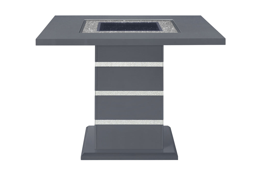 Monaco - Bar Table And Four Bar Stools - Dark Gray