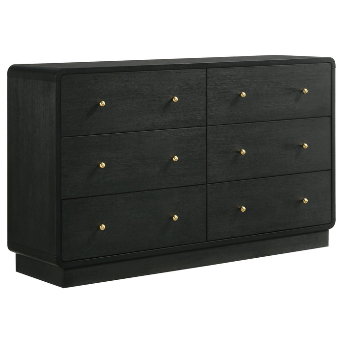 Cavelle - 6-Drawer Dresser Cabinet - Black