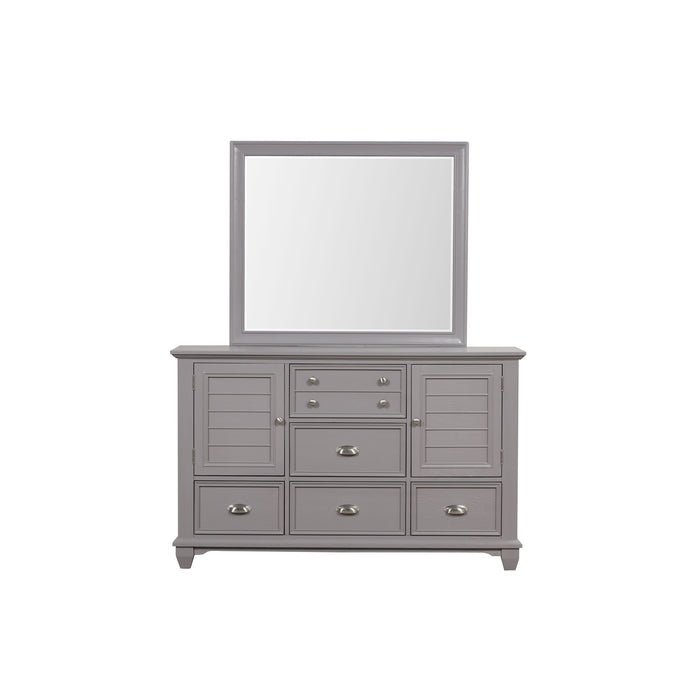 Jamestown - 2 Piece Dresser & Mirror - Gray