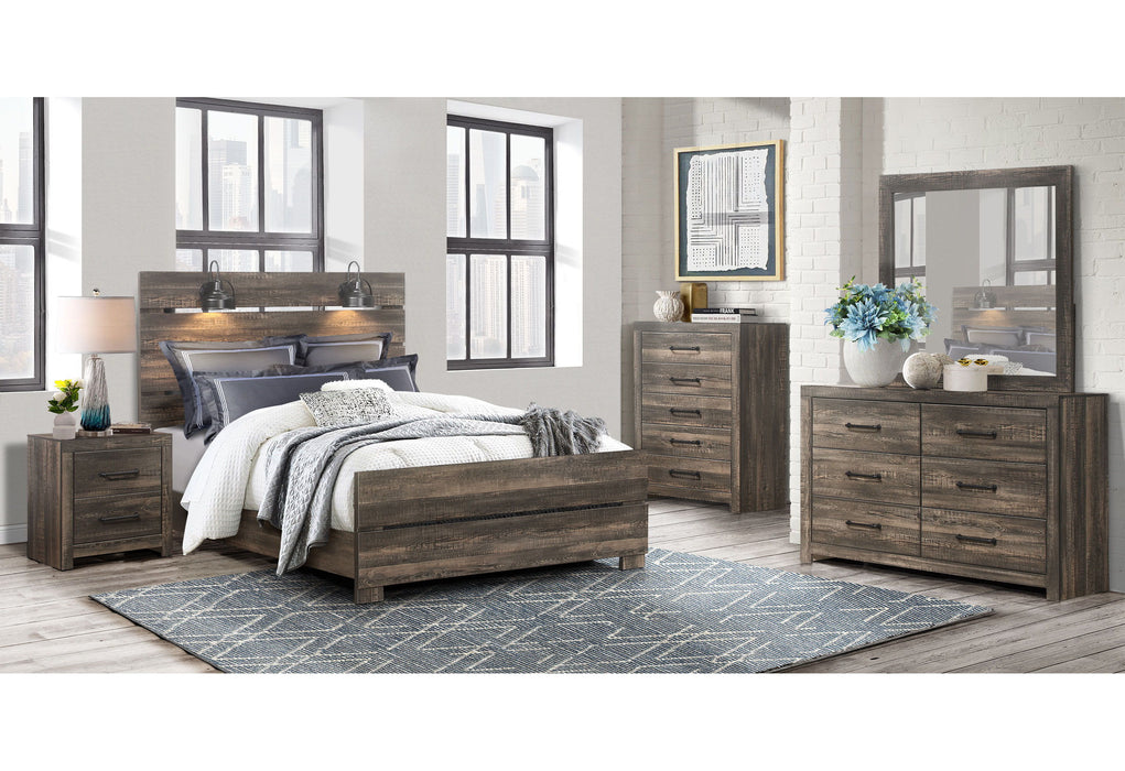 Linwood - Queen Bed, Dresser, Mirror And Nightstand - Dark Oak