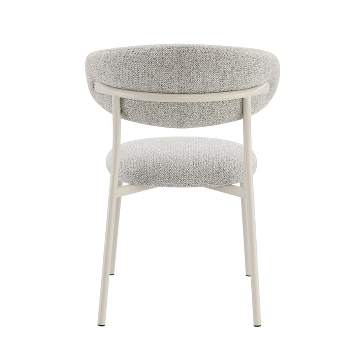 Kalam - Side Chair (Set of 2) - Gray Fabric & Beige Finish