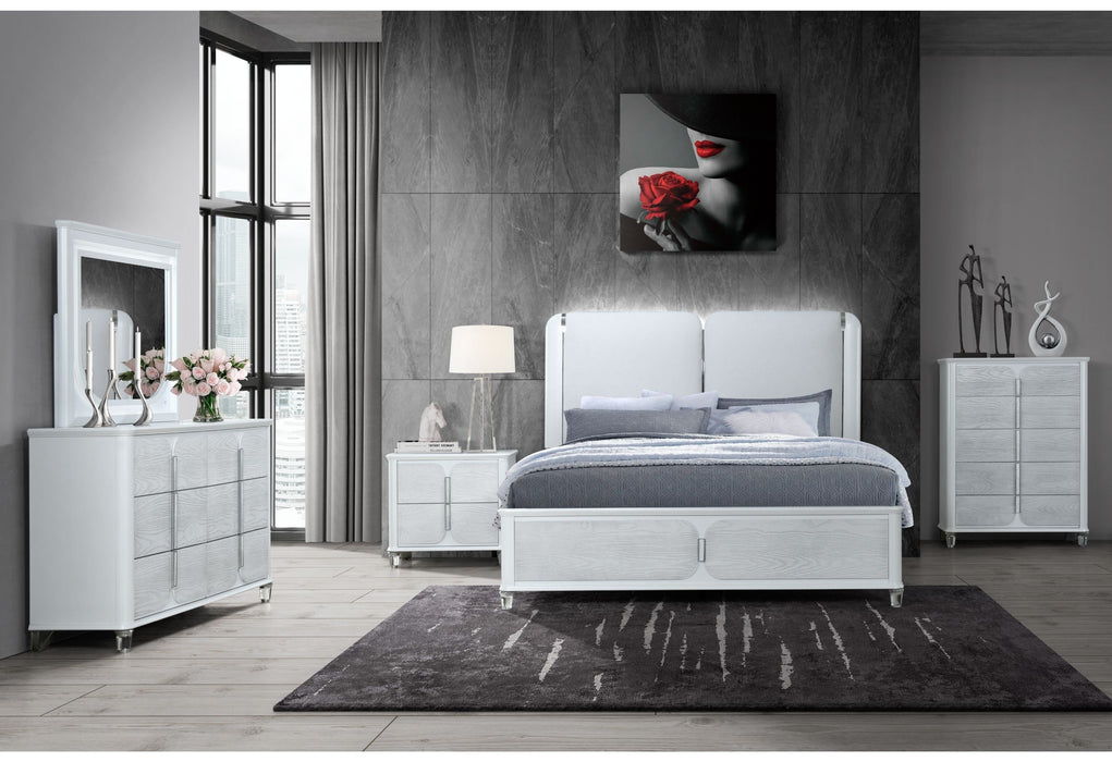 Apollo - Queen Bed Group - Gray / White