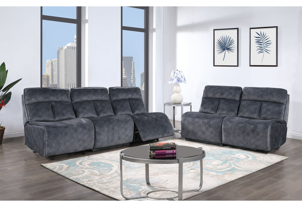 U8088 - Sofa And Loveseat With Armless Glider 2 - Domino Granite