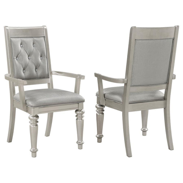 Bling Game - Open Back Arm Chairs (Set of 2) - Metallic