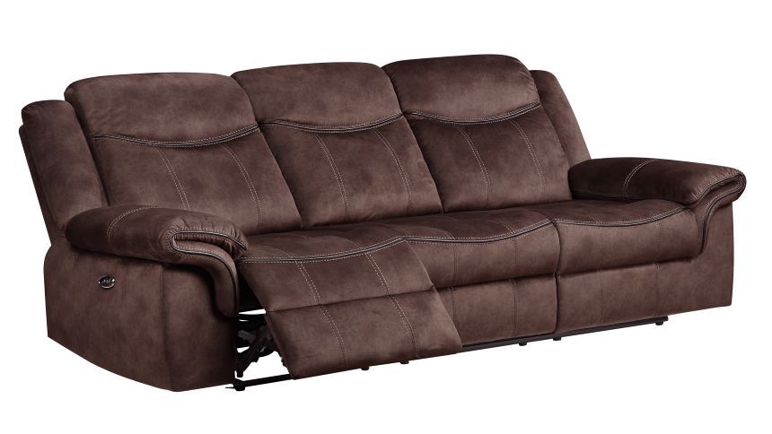 U2200 - Power Reclining Sofa / Power Console Reclining Loveseat With Power Switch - Domino Coffee