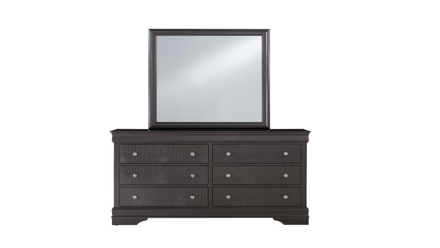 Pompei - King Bed Group With LED - Metallic Gray