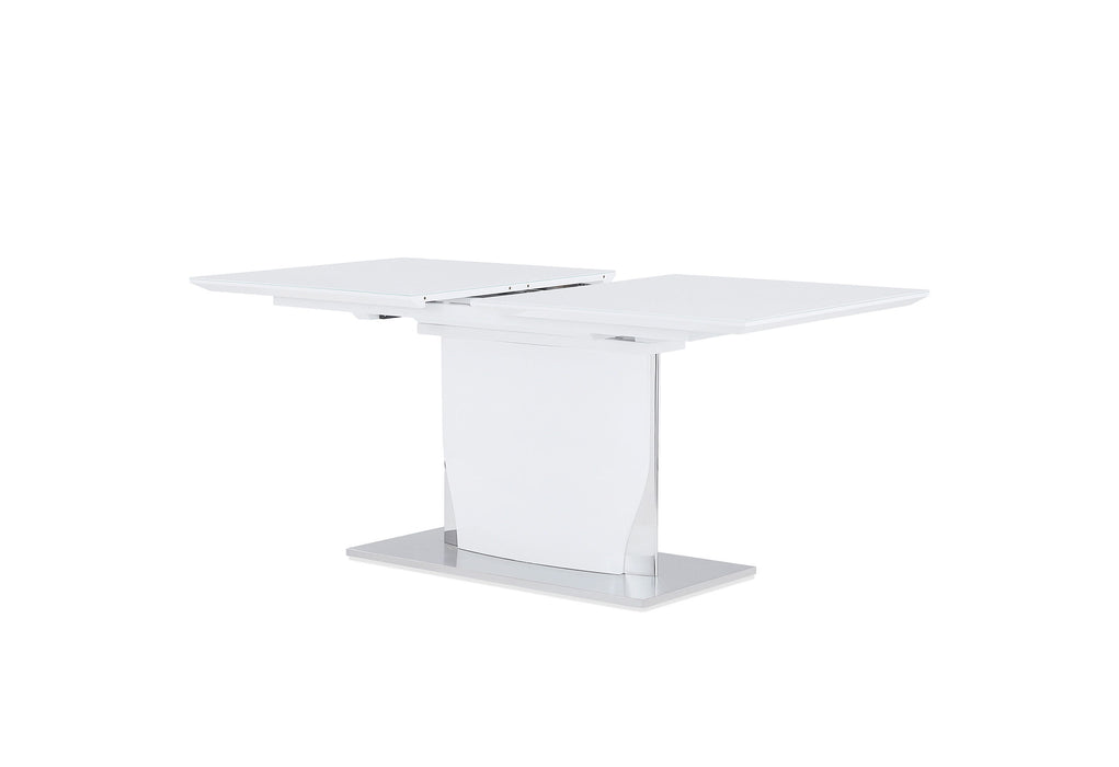 D2279 - Dining Table - Silver / White