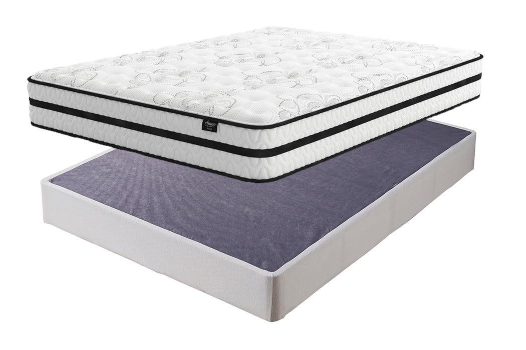 Ashley Express - Chime 10 Inch Hybrid Mattress with Foundation