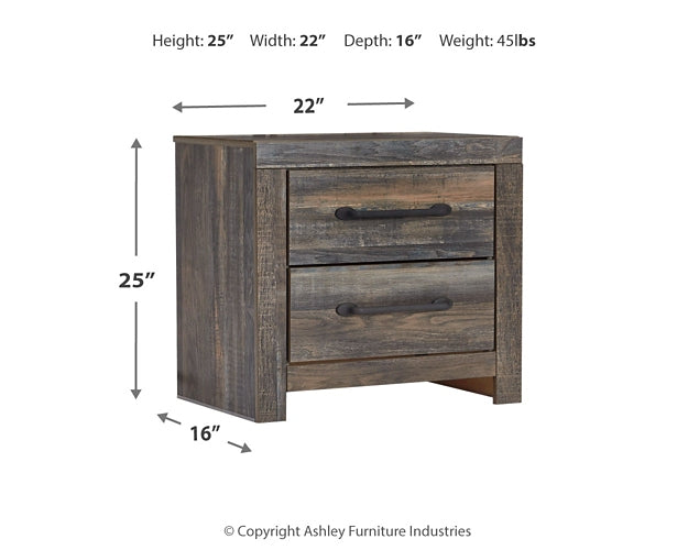 Drystan Full Bookcase Bed with 4 Storage Drawers with Mirrored Dresser and 2 Nightstands