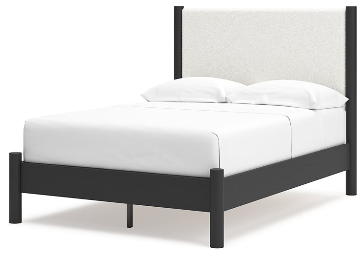 Ashley Express - Cadmori Full Upholstered Panel Bed with 2 Nightstands