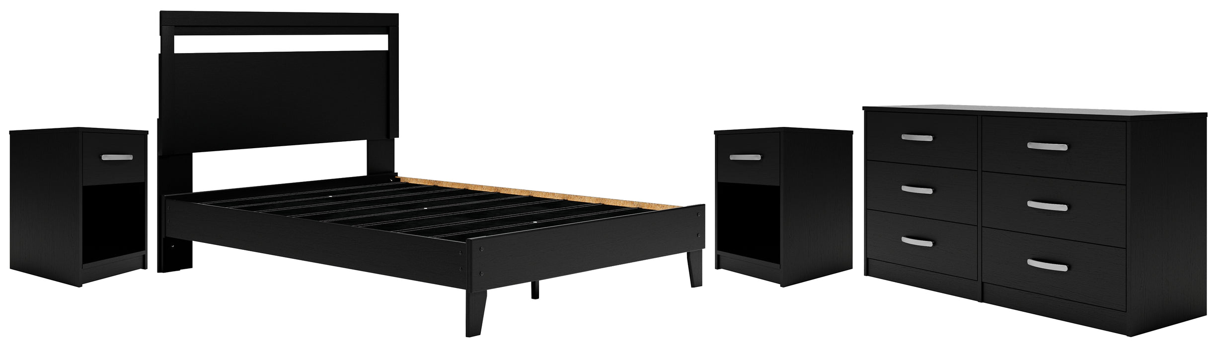 Ashley Express - Finch Queen Panel Platform Bed with Dresser and 2 Nightstands