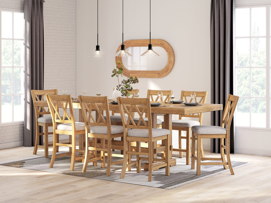 Havonplane Counter Height Dining Table and 8 Barstools