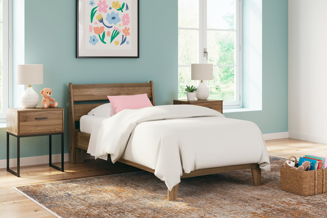 Ashley Express - Deanlow Twin Panel Headboard with Dresser and 2 Nightstands