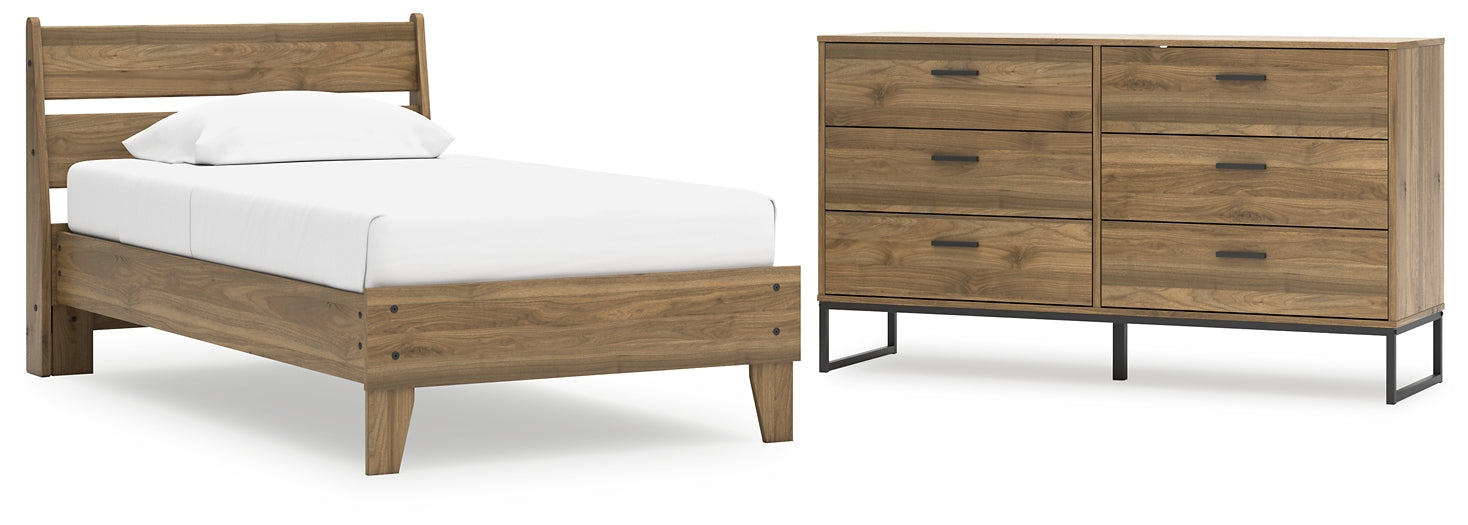 Ashley Express - Deanlow Twin Platform Panel Bed with Dresser