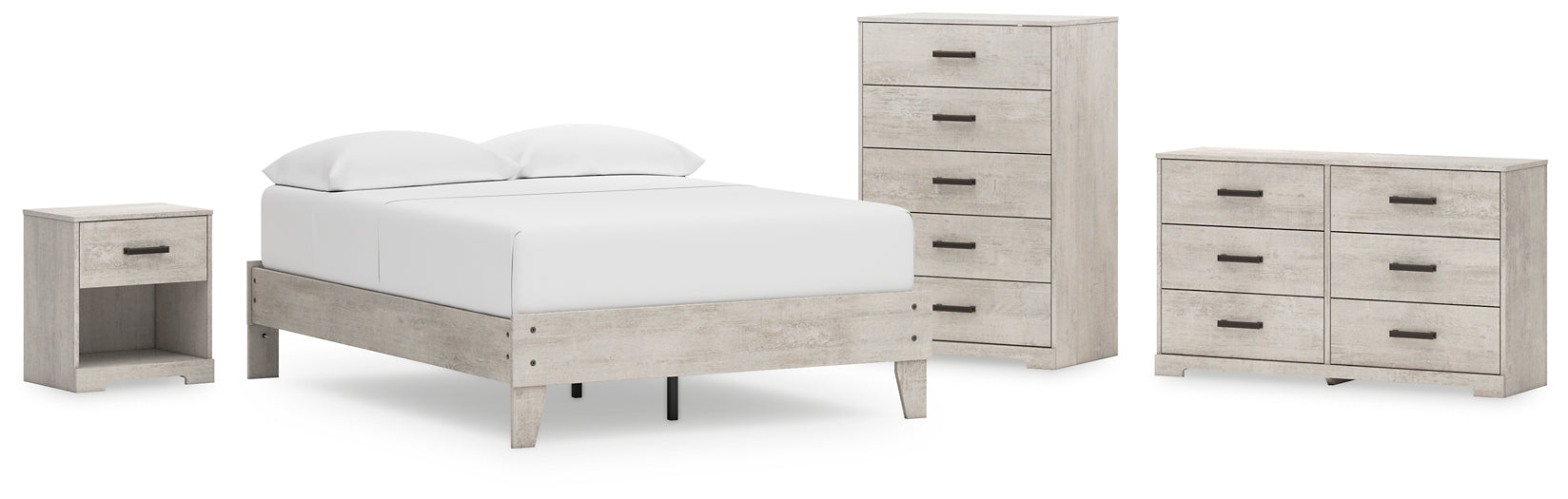 Ashley Express - Shawburn Full Platform Bed with Dresser, Chest and Nightstand