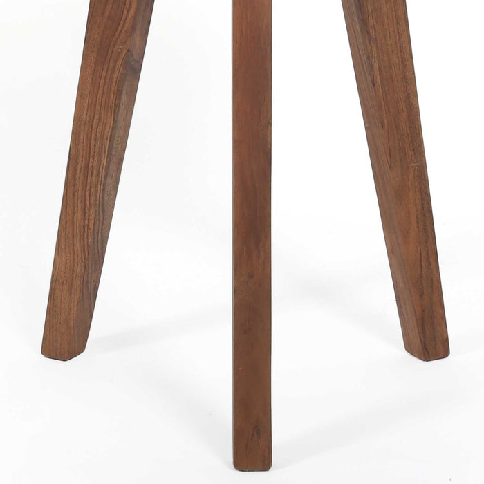 Caspian - Round Accent End Table - Brown