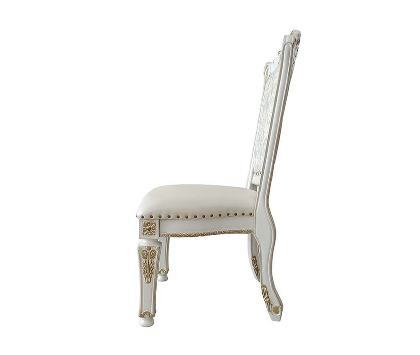 Vendom - Side Chair (Set of 2) - PU & Antique Pearl Finish