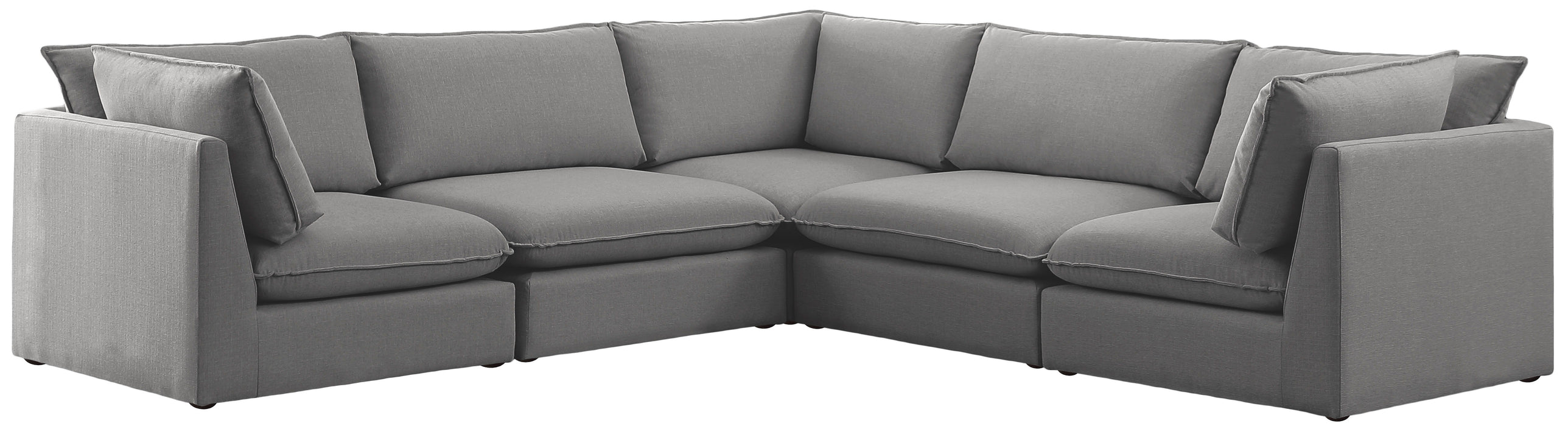 Mackenzie - Modular Sectional 5 Piece - Gray - Modern & Contemporary