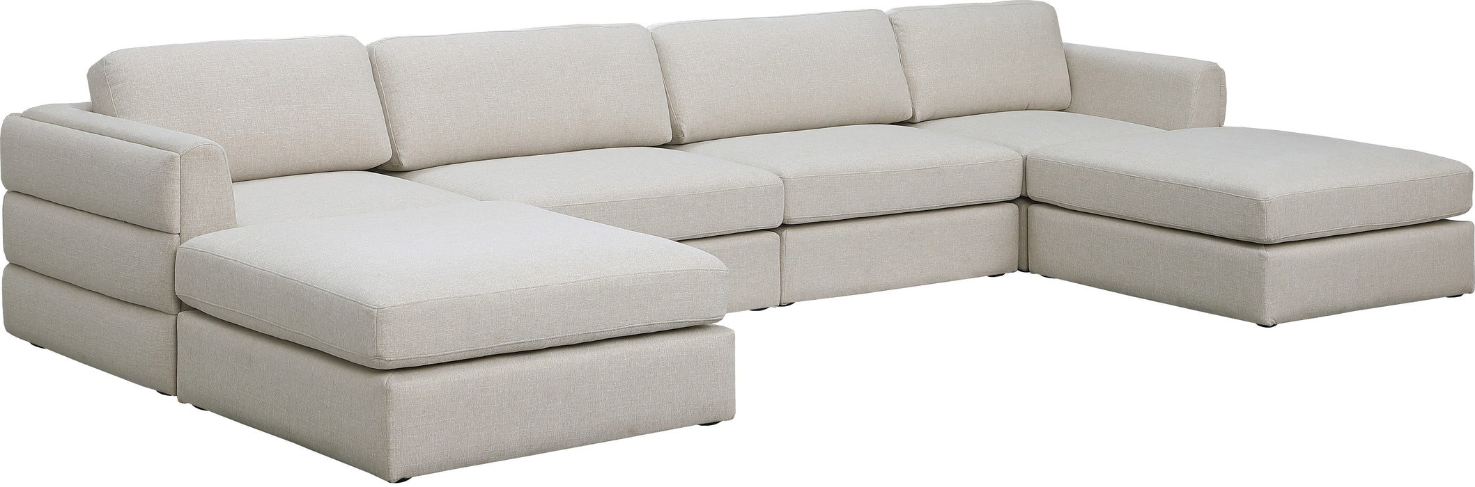 Beckham - Modular Sectional 6 Piece - Beige - Fabric - Modern & Contemporary