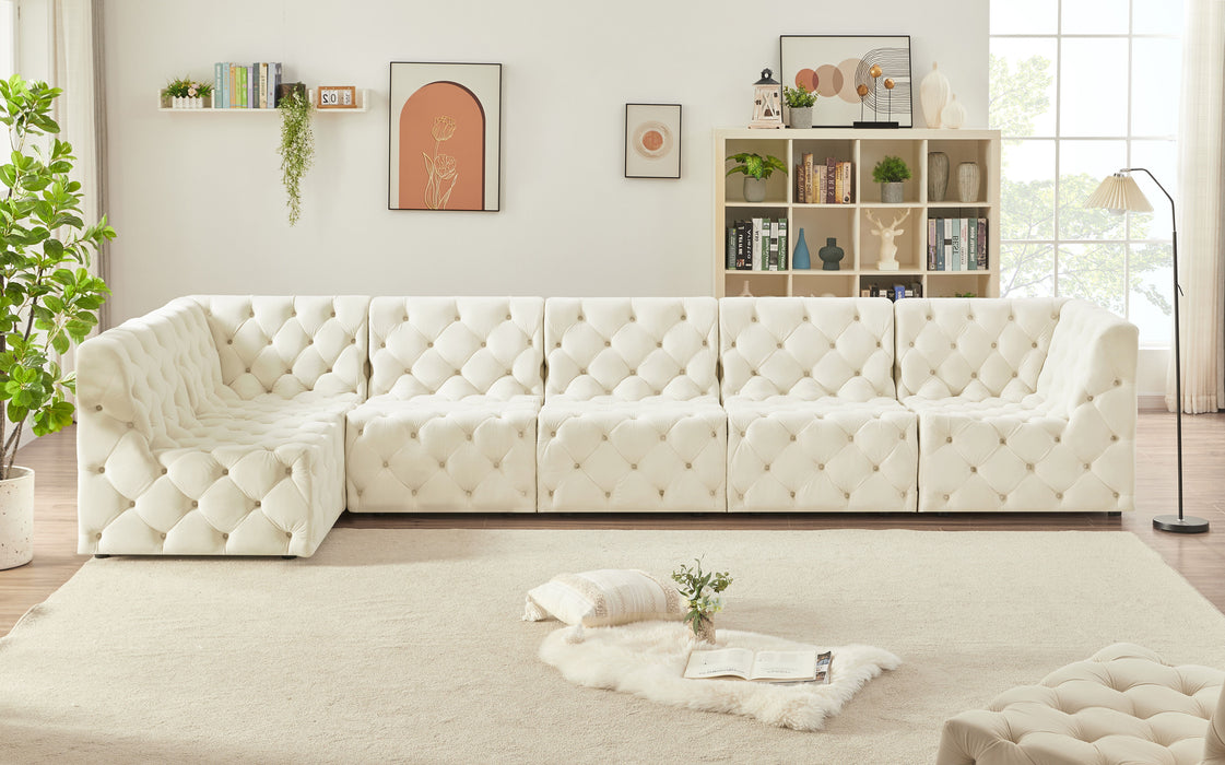 Tuft - Modular Sectional 6 Piece - Cream