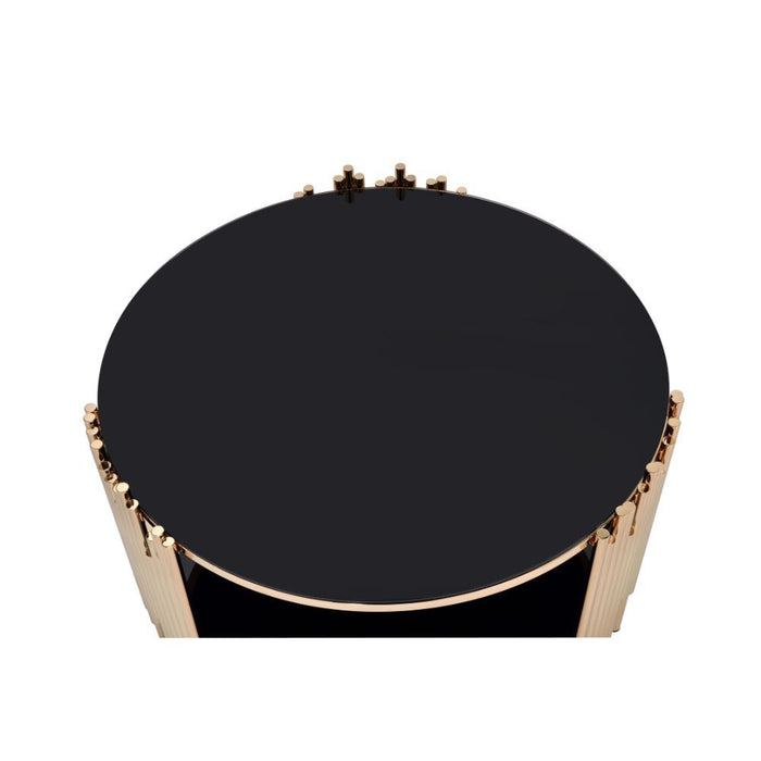 Tanquin - Coffee Table - Gold & Black Glass