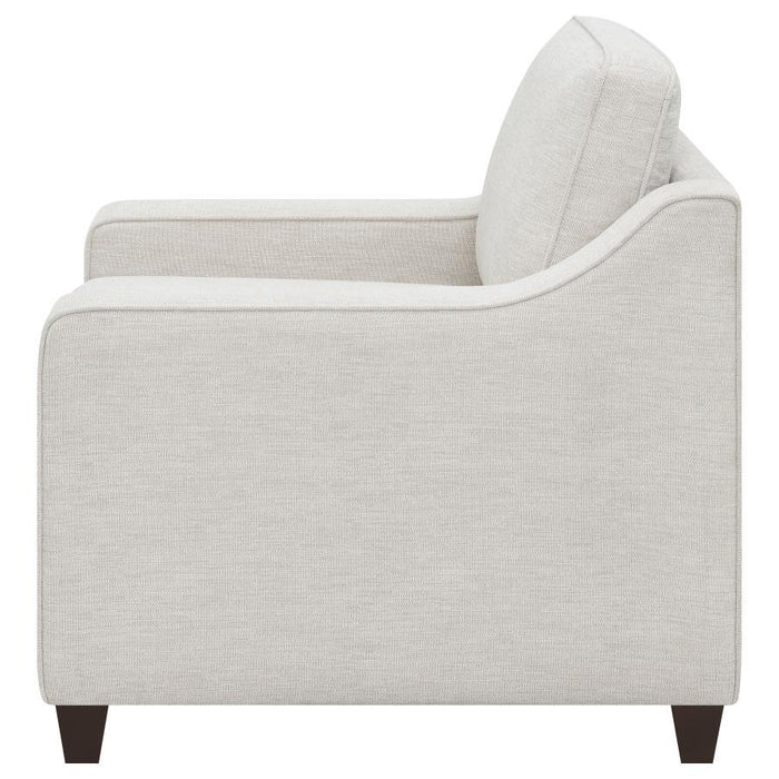 Christine - Upholstered Cushion Back Chair - Beige