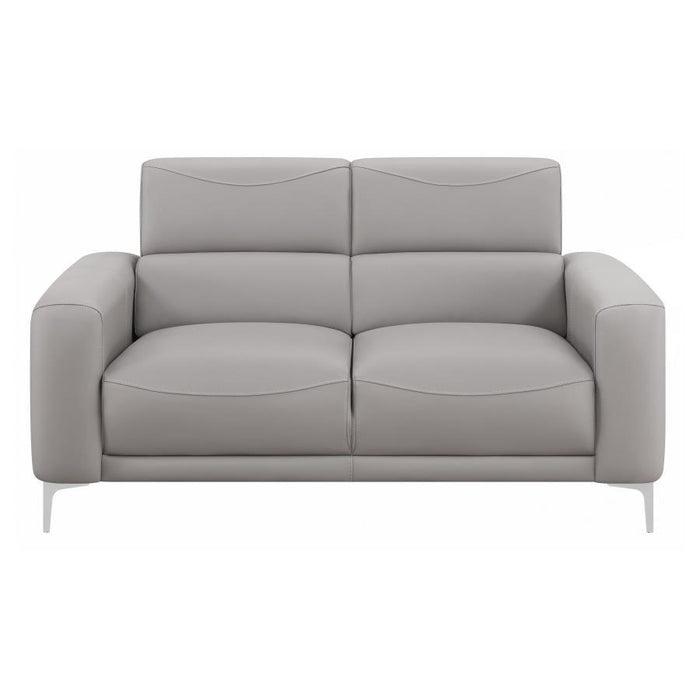 Glenmark - Track Arm Upholstered Loveseat - Taupe