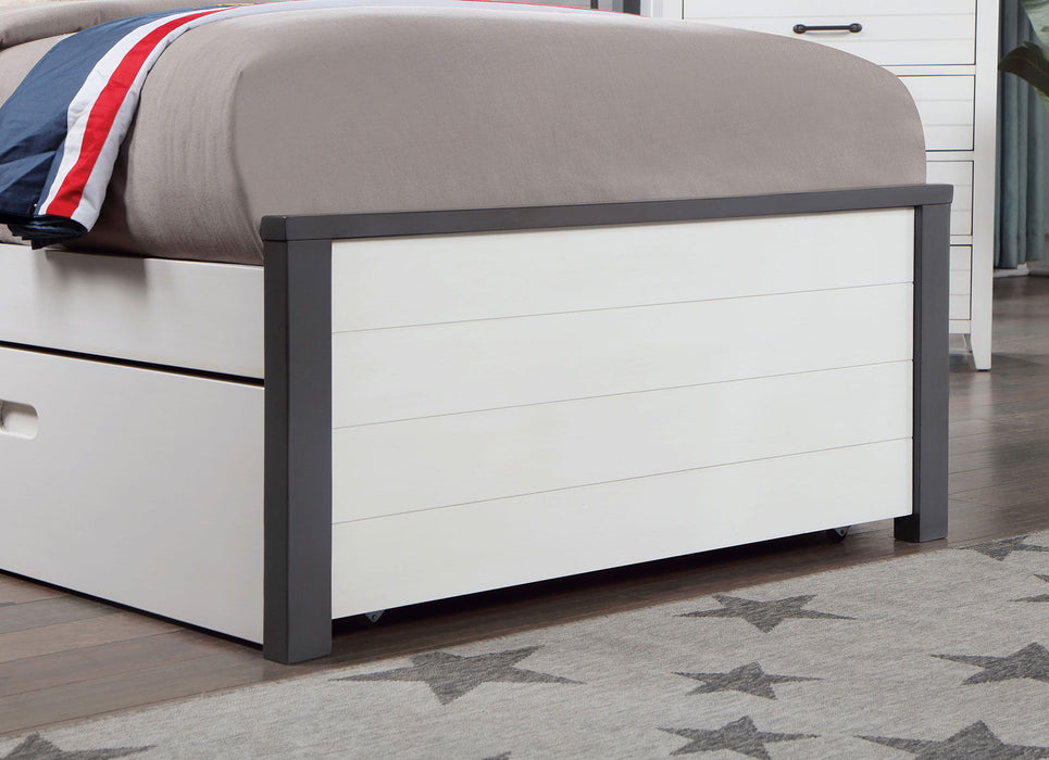 Priam - Twin Bed - White / Gray