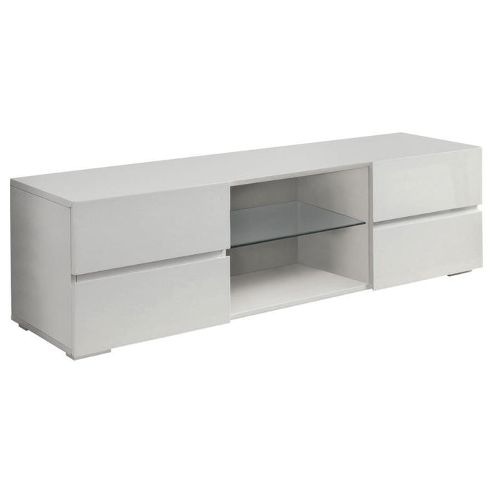 Galvin - 4-Drawer TV Console Glossy - White