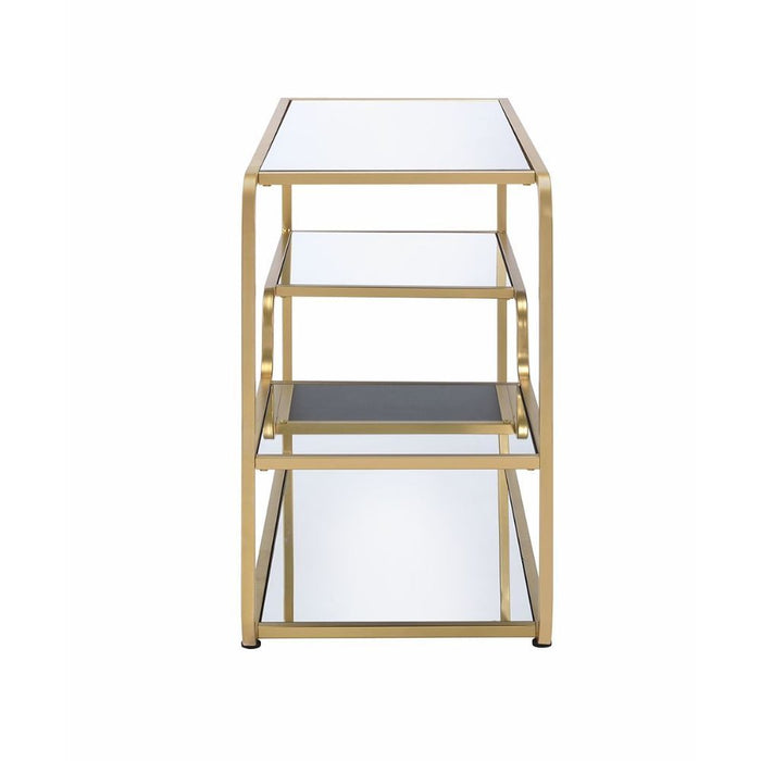 Astrid - TV Stand - Gold & Mirror