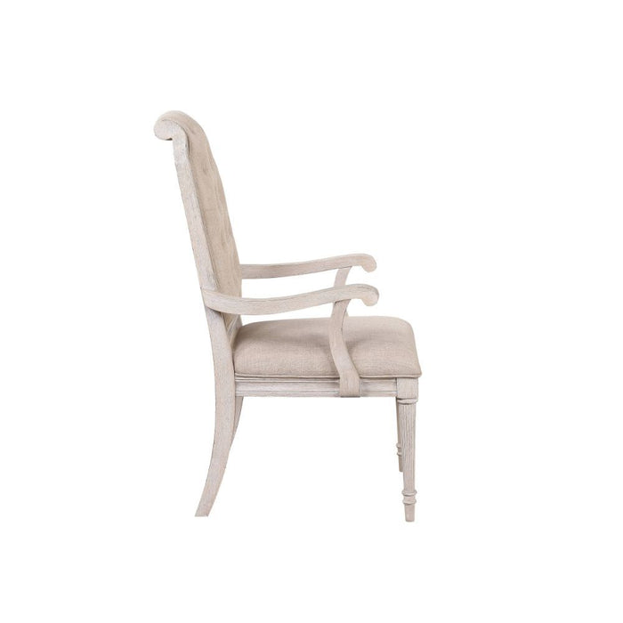 Wynsor - Chair (Set of 2) - Fabric & Antique Champagne