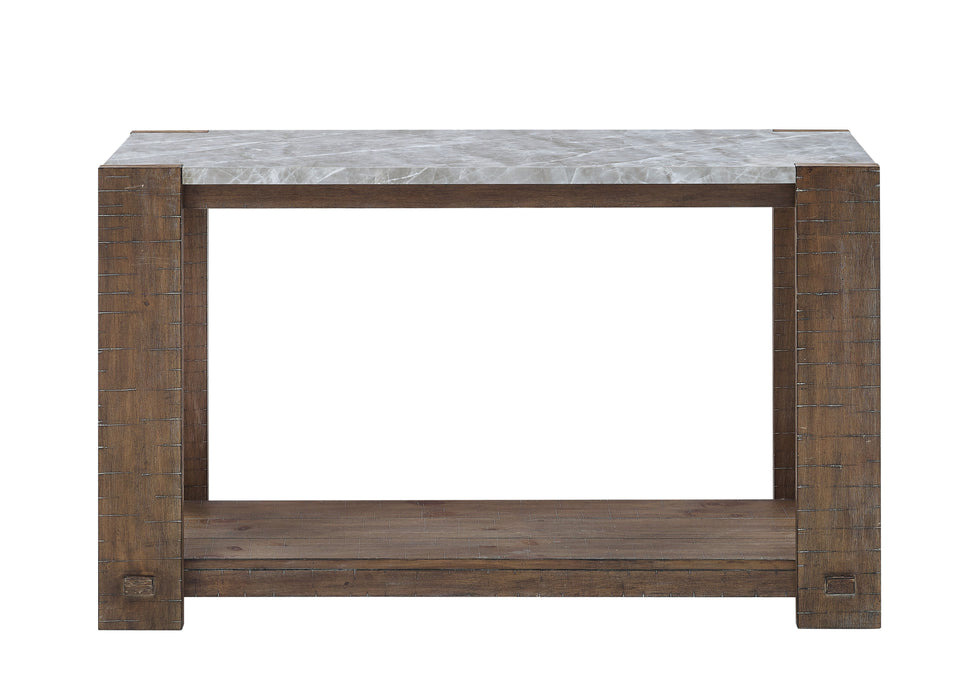 Libby - Sintered Stone Sofa Table - Brown