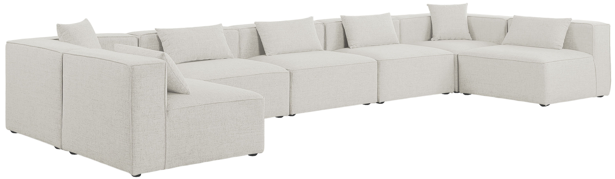 Cube - Modular Sectional 7 Piece - Cream