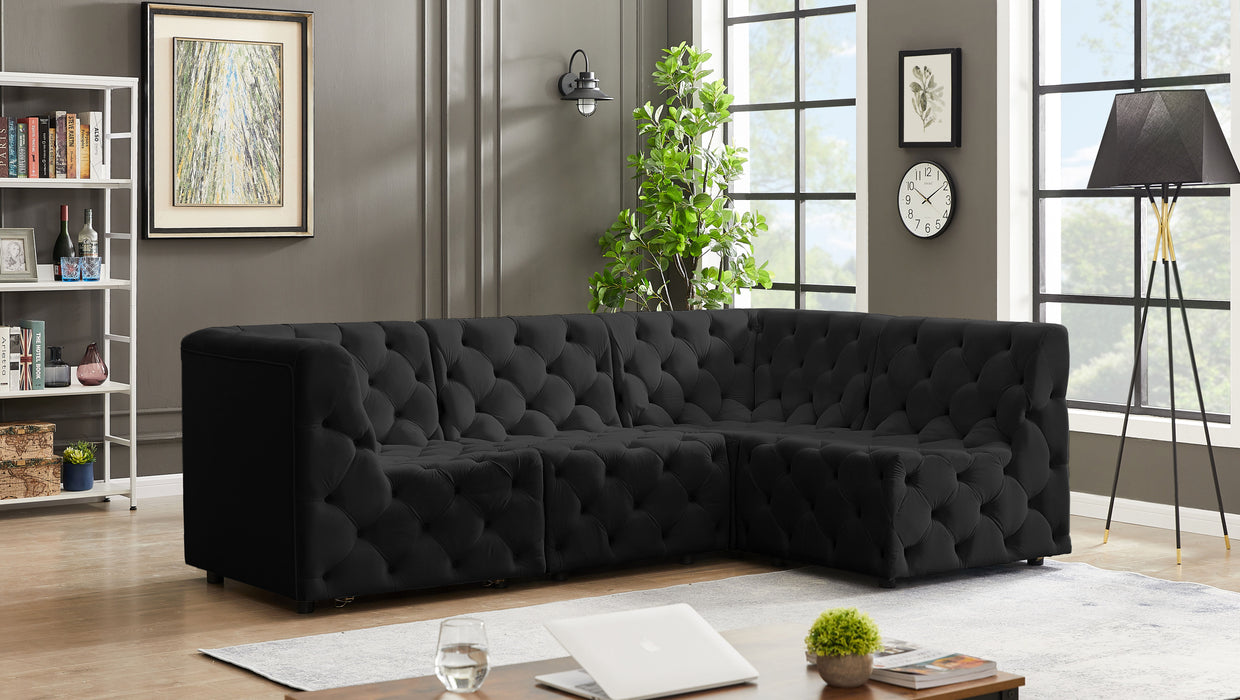 Tuft - Modular Sectional 4 Piece - Black