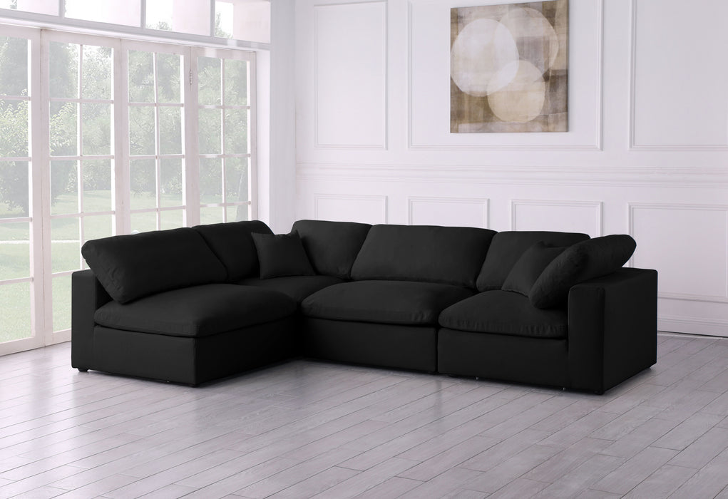 Plush - Standard Comfort Modular Sectional - Black