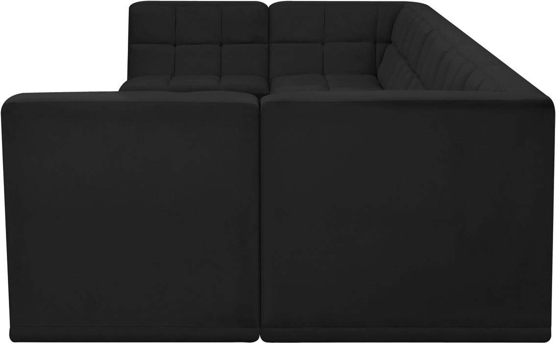 Relax - Modular Sectional 7 Piece - Black