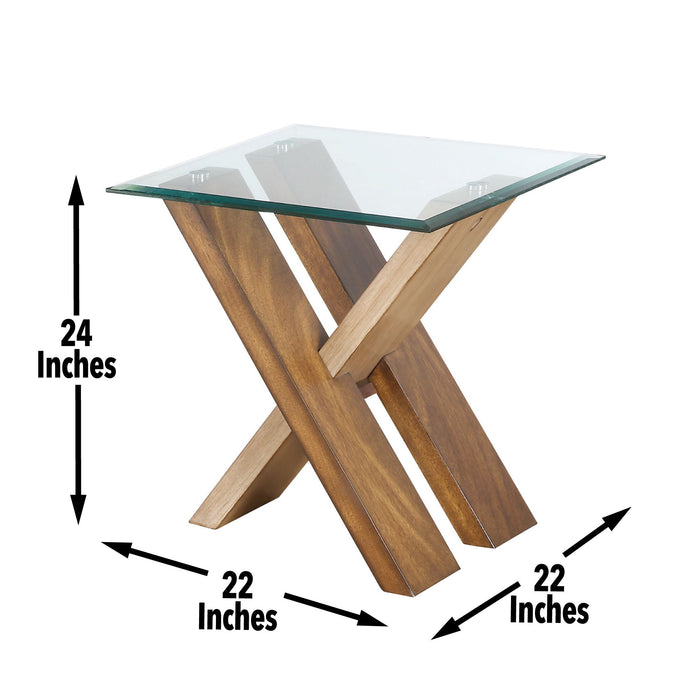 Tasha - 3 Piece Table Set (Cocktail & 2 End Tables Set) - Brown