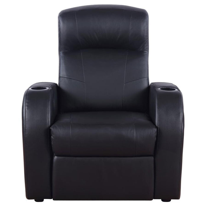 Cyrus - Home Theater Upholstered Recliner - Black